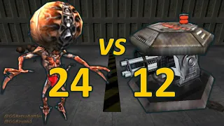 24 Alien Controllers vs 12 Automatic Turrets - Half-Life Retro Battles
