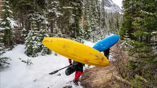 Trent and Knox Go Kayaking In the Snow