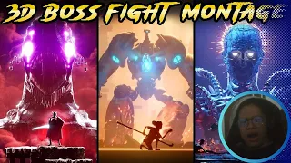 Top 100 Boss Fight 3D Montage (ft. Disasterpeace) - @Krypton3DMontages Reajando @pwnisher