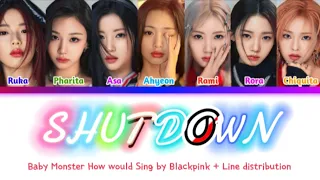 How Would Baby Monster Sing "SHUT DOWN" by Blackpink Colour Codded lyrics + Line distribution