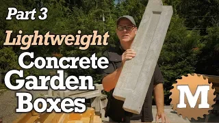 make Lightweight Concrete Garden Boxes PART 3 - Aircrete Vermiculite Lava Rock