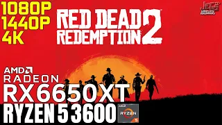 Red Dead Redemption 2 | Ryzen 5 3600 + RX 6650 XT | 1080p, 1440p, 4K benchmarks!