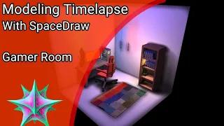 Gamer Room | SpaceDraw modelling timelapse