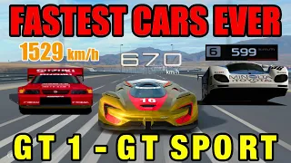 Fastest Cars In History Of Gran Turismo // GT1 - GT Sport