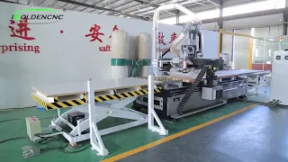 Fully automatic furniture manufacturing | ATC Wood CNC Router | wood cutting machine