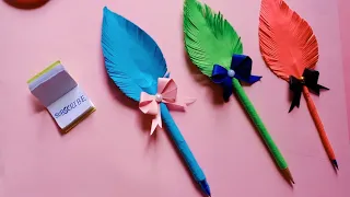 Easy origami paper pen / Paper craft / Diy origami crafts / origami paper crafts / Origami hacks