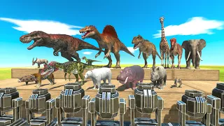 [ Jet Engine Challenge ] Dinosaurs VS Animals - Animal Revolt Battle Simulator