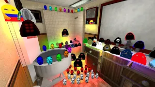 Angry Munci Family And Selene Cursed Family in BATHROOM! Nico's Nextbots (Garry's Mod)