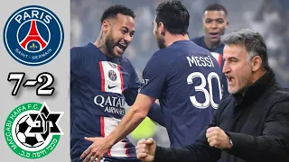 psg vs Maccabi Haifa 7-2 Extended highlights - Messi Neymar mbappe HD 2022