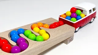 Marble run race ASMR ☆ Round and round transparent tunnel, slope Part 3