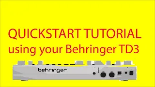 Behringer TD3 Quick Start Tutorial