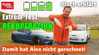 Großer Test in den Bergen: Das bringt Rekuperation wirklich! - Bloch erklärt #196 | auto motor sport