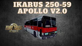 обзор мод  Ikarus 250-59 Apollo v2.0 для ETS2 (1.38.x)