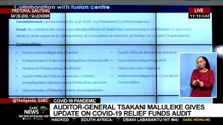 COVID-19 Pandemic | Auditor-General Tsakani Maluleke gives update on COVID-19 relief funds audit