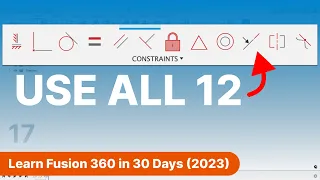 All 12 Fusion 360 Sketch Constraints | Day 17 of Learn Fusion 360 in 30 Days - 2023 EDITION