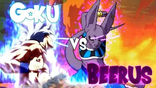 Mastered Ultra Instinct Goku vs Beerus