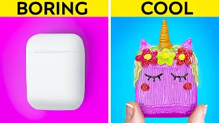 COLORFUL PHONE HACKS FOR YOUR AIRPOD CASE || Creative Ideas For DIY Phone By 123 GO! Series