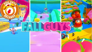 ALL FALL GUYS WORLD RECORDS EVERY MAP! (UPDATED) FALL GUYS TIPS & TRICKS