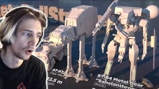 xQc Reacts to  FICTIONAL Land VEHICLES | 3D Real Scale