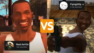 GTA SA Speedrun World Record Comparison Flying Kitty VS. Real KeV3n (VERY EPIC)