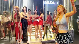 [4k] How is Vietnam now? Hochiminh City nightlife street scenes. So many pretty ladies here!