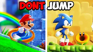 Sonic Superstars Vs Mario Wonder But Jumping Swaps Games
