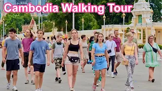 Enjoying The Cambodia Walk 2023: See The Evening Relaxing Tour 4K