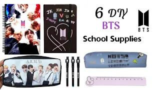 DIY 6 BTS school supplies//BTS stationery set//DIY k-pop school supplies//#bts #diy