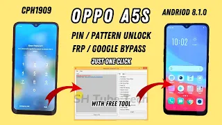 Oppo A5s Pattern, Pin  unlock || Oppo A5s (CPH1909) frp/google bypass with free tool