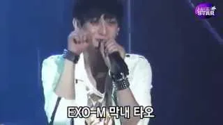 120331 EXO Showcase - Tao + Se Hun + Kai aegyo (Closer shot)