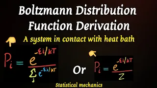 Boltzmann Distribution Function Derivation / Proof - Canonical Ensemble