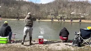 Channel catfish tournament at sky paylake.