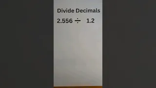 How to Divide Decimals by Decimals #shorts