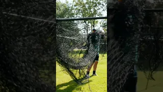 Setting Up The Backyard Baseball Batting Cage #battingcage #baseballpractice #baseball