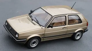 1:18 Volkswagen Golf II CL '88, beige metallic - Norev [Unboxing]