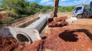 REFAZENDO CANAL DO ''CORGO" E COMEÇOU ATERRO DA PONTE // Escavadeira hidráulica ep_06