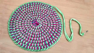 Doormat making at home, Handmade doormat, Paydan bnane ka tarika, Braided rug, Home Creativity