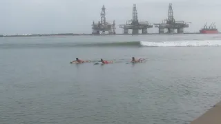 Port Aransas Surfing the Ship Wakes