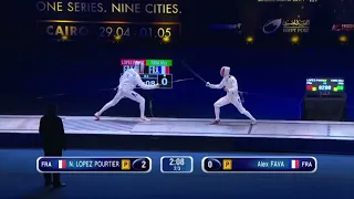 Epee Fencing - Taller opponent? No problem! | Pourtier Lopez N vs Fava A