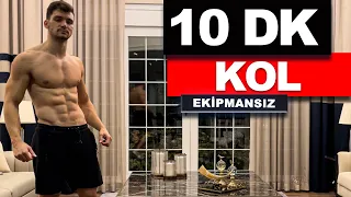 10 DK Efsane Kol Antrenmanı // Ekipmansız Biceps & Triceps! | velikaans
