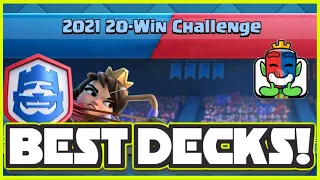 TOP 3 BEST DECKS for 20 WIN CHALLENGE - CLASH ROYALE