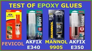 FEVICOL, AKFIX, MANNOL - EPOXY GLUE TEST