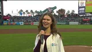 Valley Children's Healthcare Music Therapist Sings National Anthem at San Francisco Giants Game