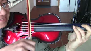 First notes on the 6-string Glasser AEX acoustic electric violin - jaw rattling low F-string!