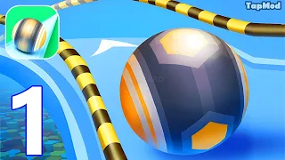 Action Balls: Gyrosphere Race - Gameplay Walkthrough Part 1 Level 1-14 (Android,iOS)