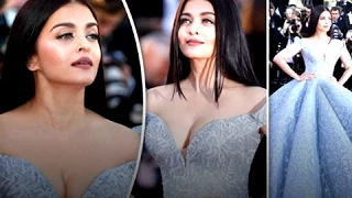 Aishwarya Rai Bachchan STUNS in CLEAVAGE Baring Gown at Cannes 2017
