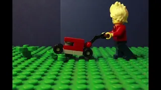 Lego Stop Motion Lawnmower Fail (Test)