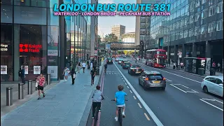 London Bus Ride aboard Bus Route 381: Upper-Deck views of Southeast London from Waterloo to Peckham