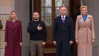 🔥 Гімн України у Варшаві! Зеленський зустрівся з Дудою у Польщі