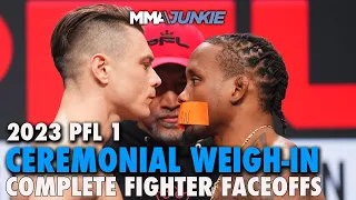 Complete Ceremonial Weigh-In Highlight and Fighter Faceoffs | 2023 PFL 1